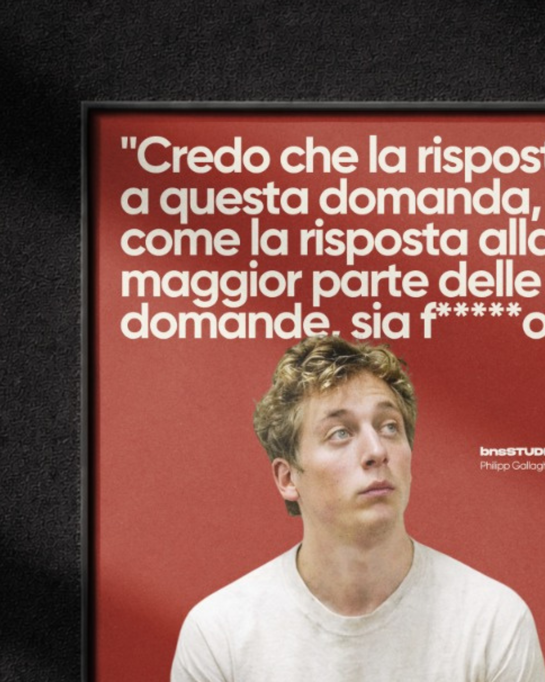 "Credo che la risposta a questa domanda sia f*****o"