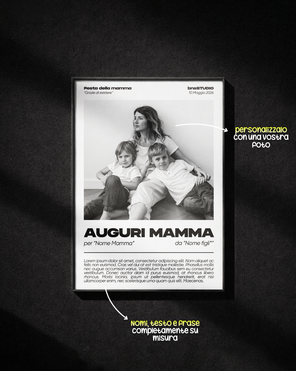 Auguri mamma - Poster personalizzato