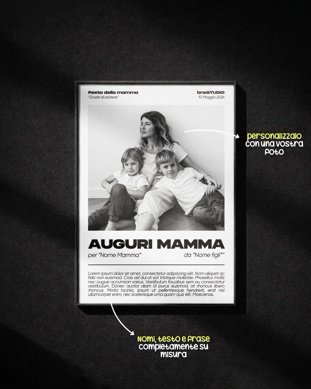 Auguri mamma - Poster personalizzato