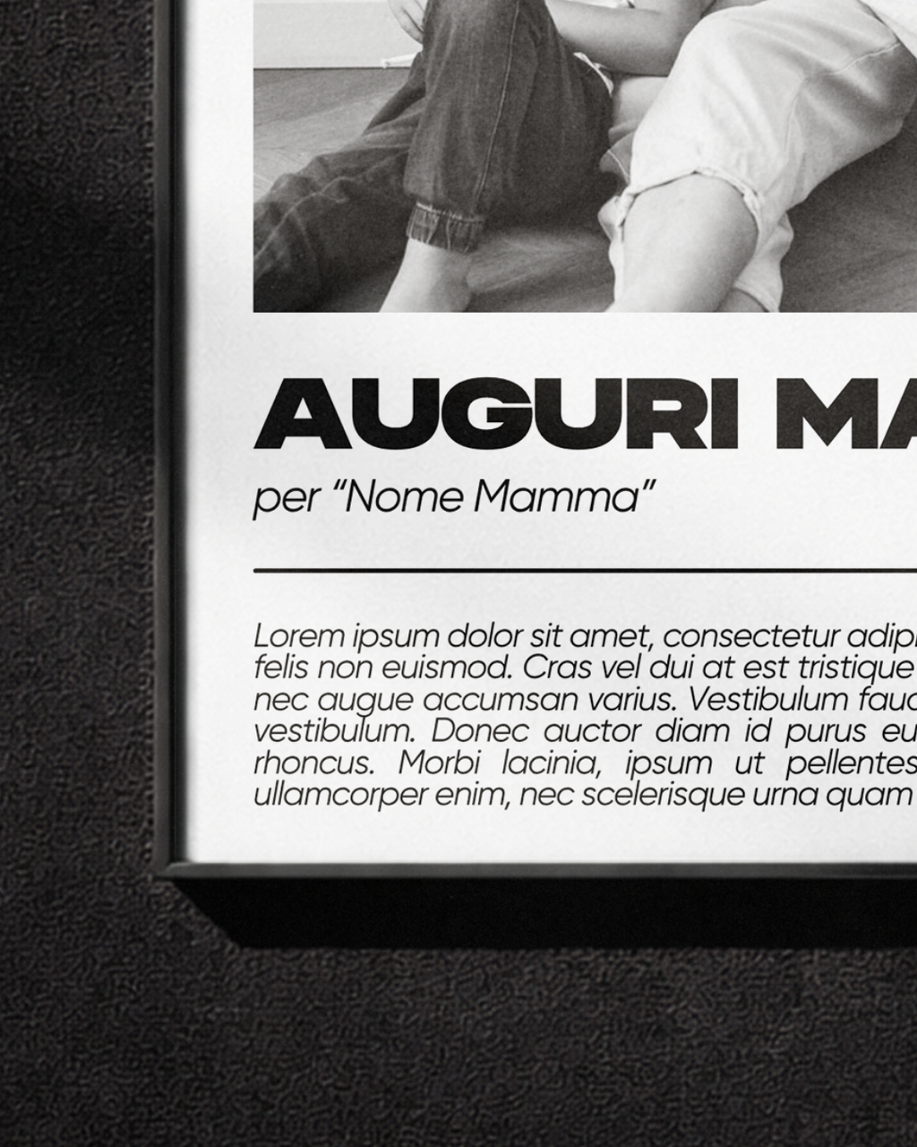 Auguri mamma - Poster personalizzato