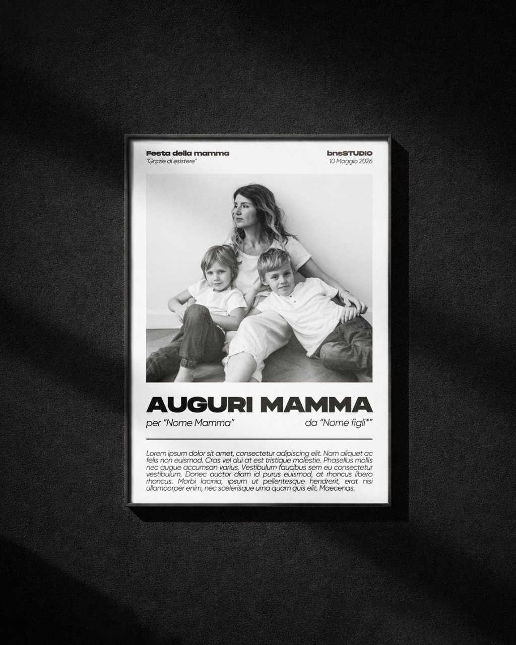 Auguri mamma - Poster personalizzato