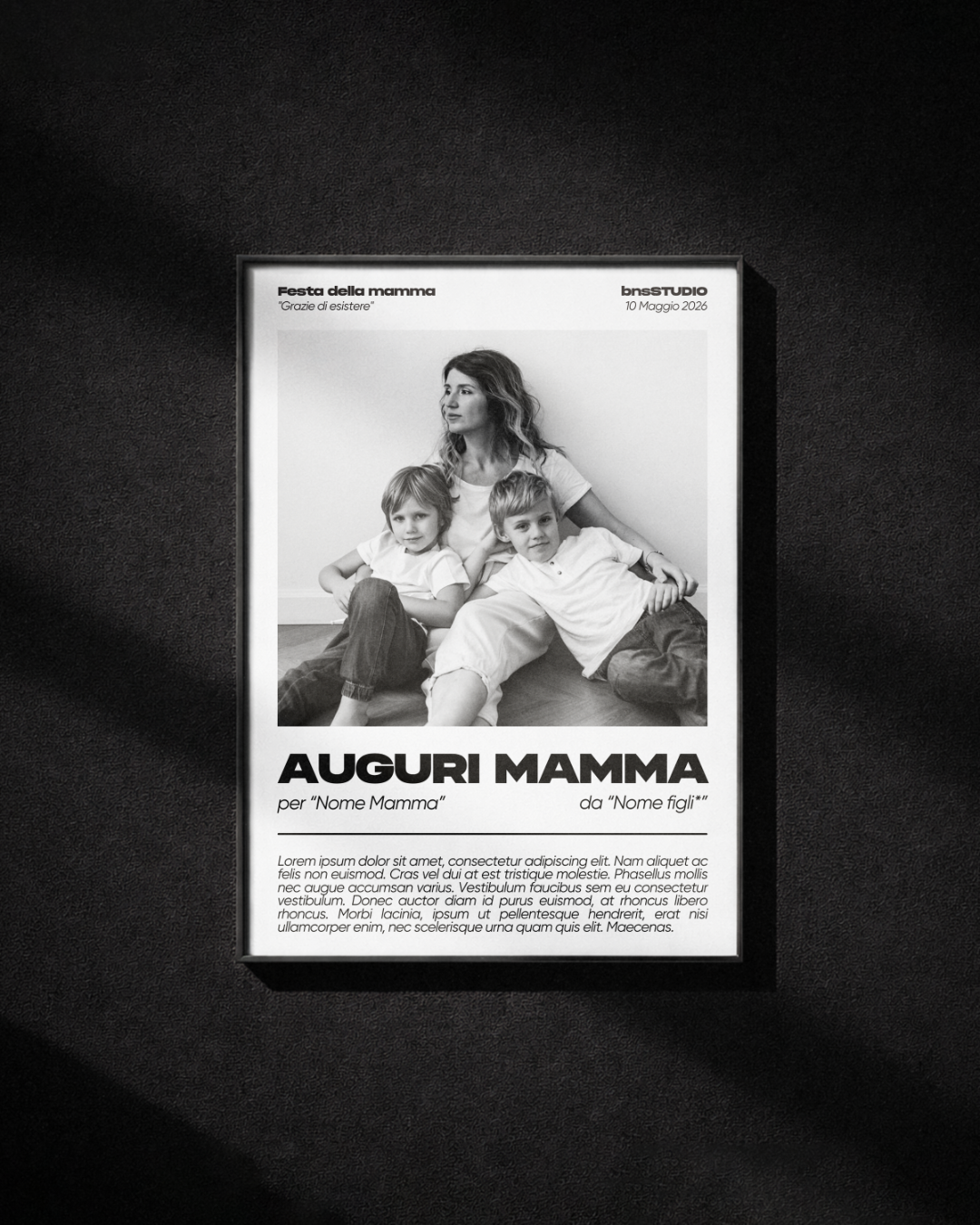 Auguri mamma - Poster personalizzato